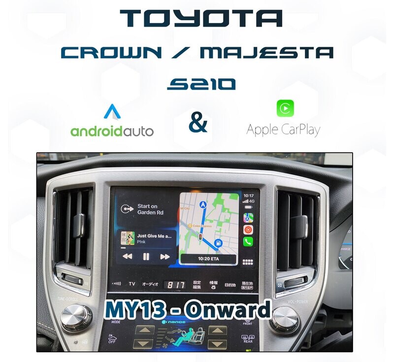 [MY2013 - Onward] Toyota Crown / Majesta GRS214 / GWS214 Apple CarPlay &amp; Android Auto Integration *Plug and Play