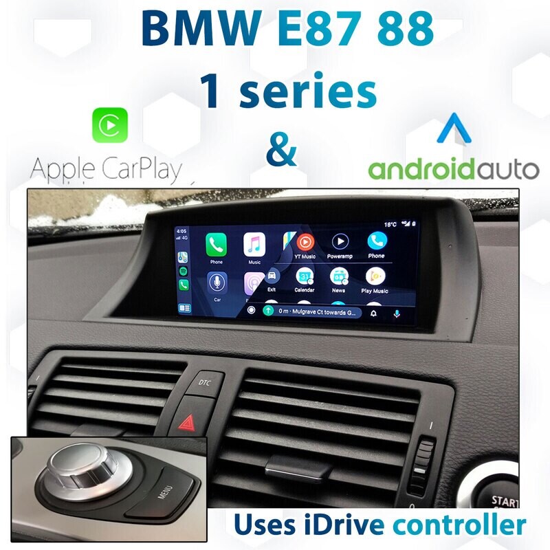 BMW E82 E87 E88 1 Series CCC iDrive Apple CarPlay &amp; Android Auto Integration