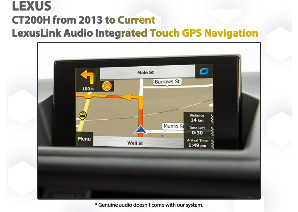 [2012-2018] Lexus CT200h Audio Integrated Touch GPS Navigation Upgrade
