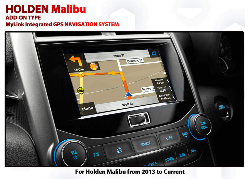 [2013 - 2015] Holden / Chevrolet Malibu MyLink Add-on GPS Navigation Audio Upgrade system