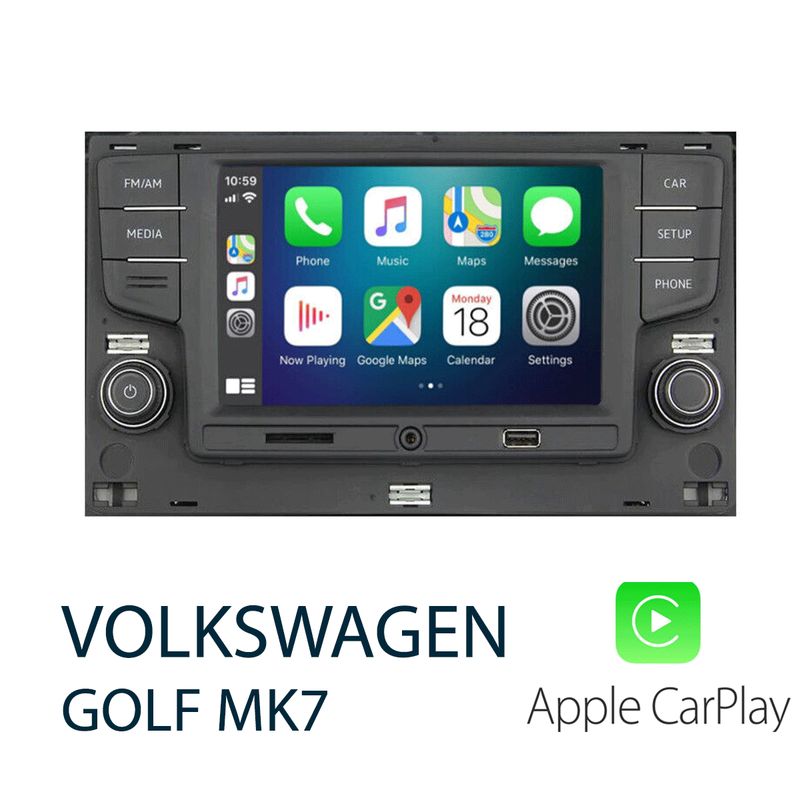 RCDMK7 is an OEM Volkswagen Infotainment Unit designed for the MIB audio system of the Volkswagen Golf Mk7 (2013 to 2017 models) support for Android Auto and Apple CarPlay