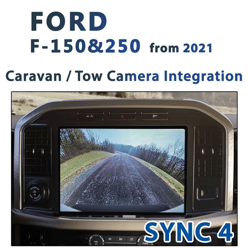 FORD F150 &amp; F250 12 inch Display - Caravan / Trailer Camera Integration for Sync 4