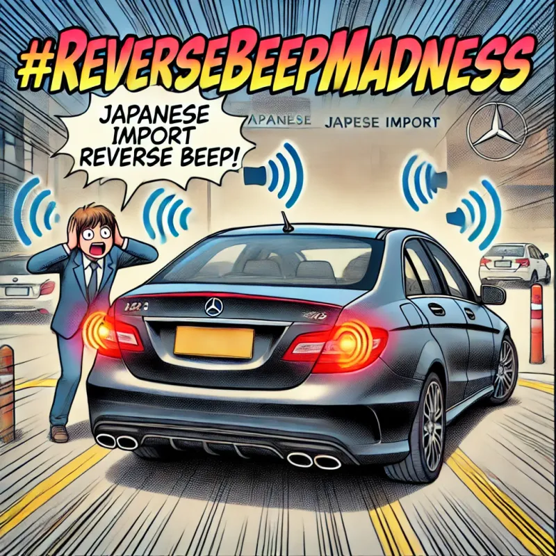 ​To turn off the reverse beep on a Japanese import Mercedes-Benz,