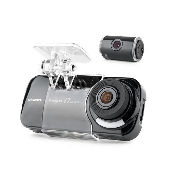 IROAD HD V7 WIFI REALTIME PHONE RECORD VIEW DASH CAM FRONT AND REAR SET
