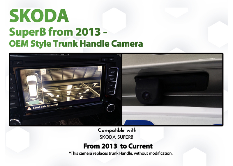 [2008 - 2015 ] Skoda SuperB Columbus Add-on Back up Rearview Camera System upgrade