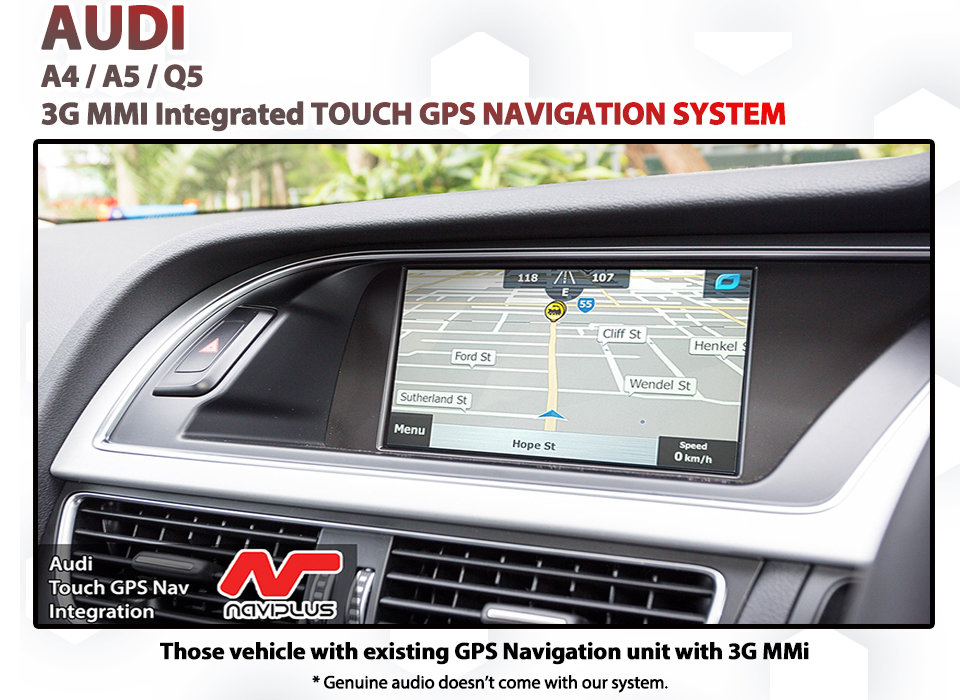 Audi A4 B8 - 3G MMi Audio Factory 3G Audio Screen Add-on GPS Navigation MAP Upgrade SAT NAV