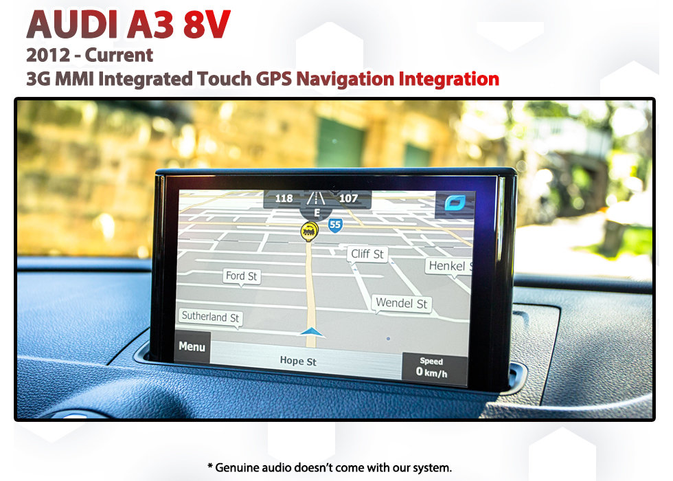 Audi A3 8V - Touch overlay GPS Navigation retrofit