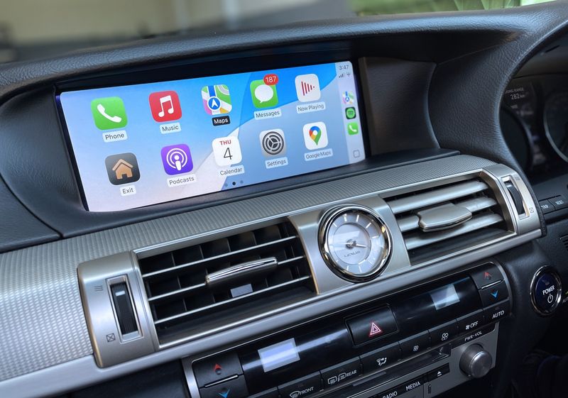 Lexus LS (Japan-import) 12.3″ Screen – Apple CarPlay &amp; Android Auto Integration Kit (Original Control Knob Retained)