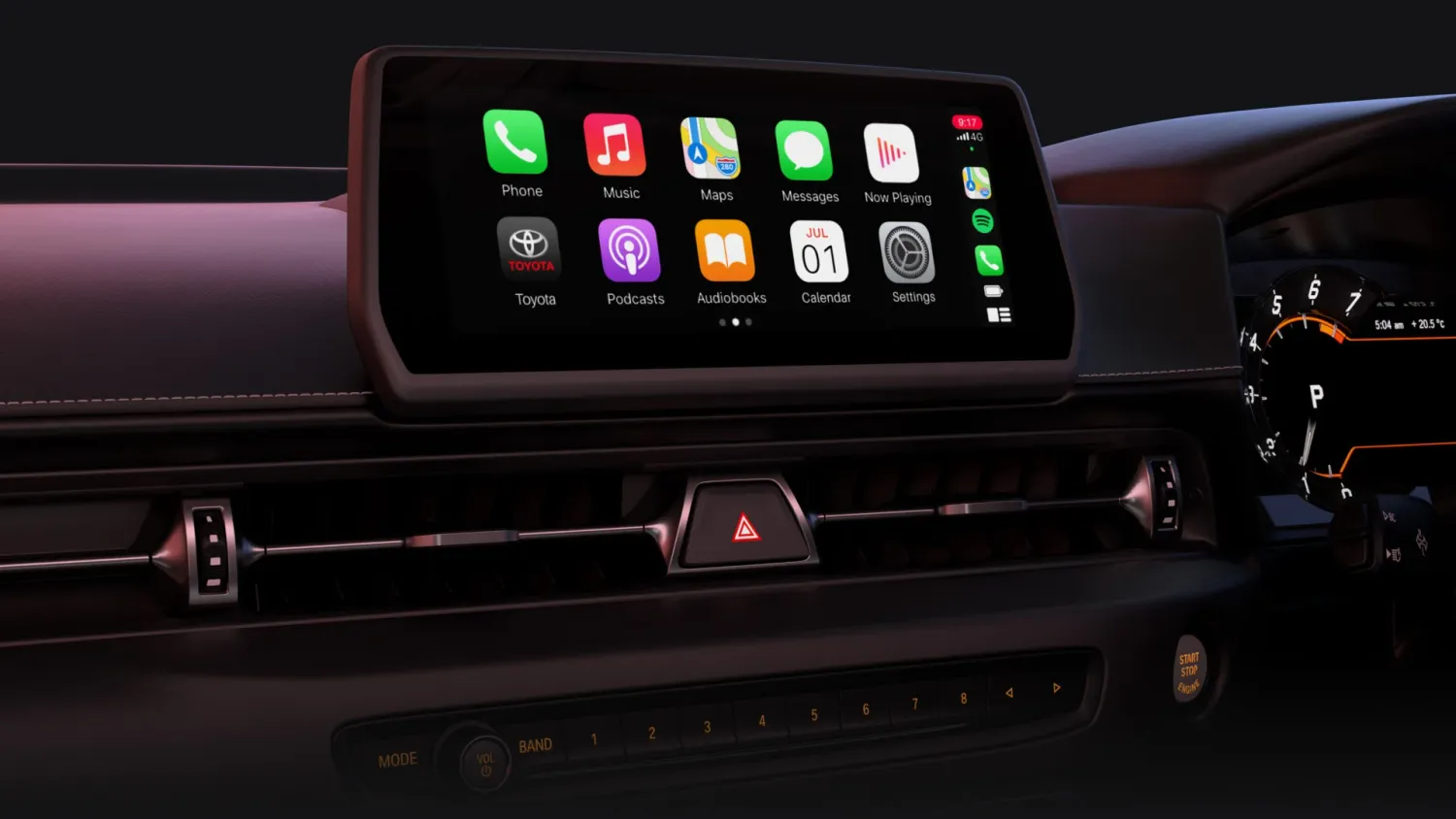 Toyota Supra (A90 / A91) with seamless Apple CarPlay and Android Auto integration