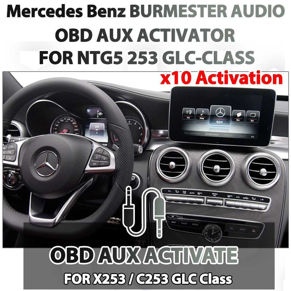 [10x Activation] OBD AUX Activator : Mercedes Benz Burmester Sound with COMAND Audio for X253 / C253 C-Class
