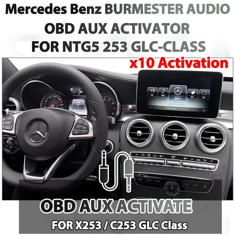 [10x Activation] OBD AUX Activator : Mercedes Benz Burmester Sound with COMAND Audio for X253 / C253 C-Class