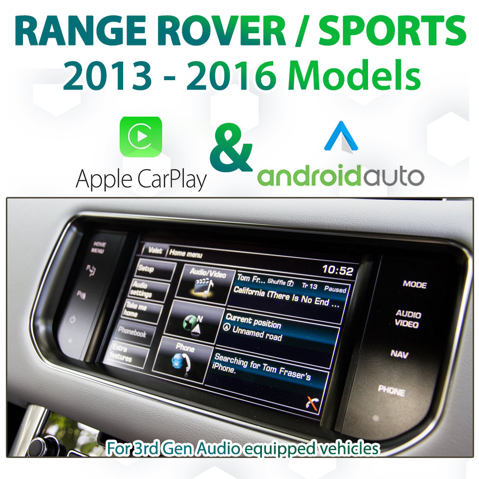 Range Rover / Sports 2013- 2015 - Factory Audio Integrated Android Auto & Apple CarPlay Package Kit Range Rover / Sports 2013- 2015 - Factory Audio Integrated Android Auto & Apple CarPlay Package Kit
