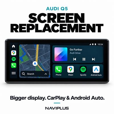 Screen Replacement System for Audi with 3G MMI – Android Display with Apple CarPlay &amp; Android Auto Integration