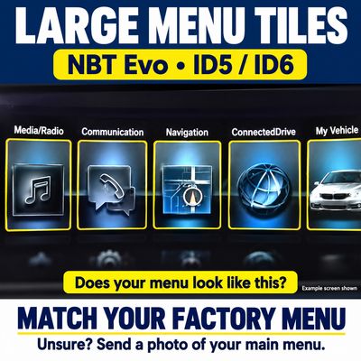 BMW with NBT Evo ID5 and ID6 systems