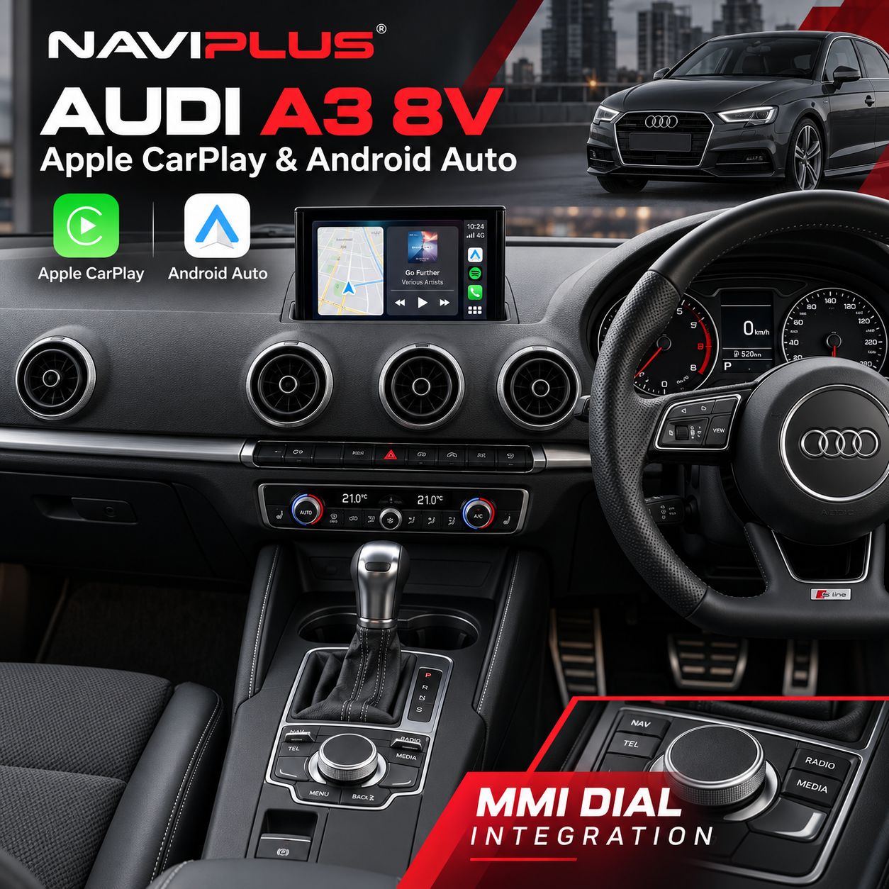 Audi A3 8V Apple CarPlay &amp; Android Auto Integration