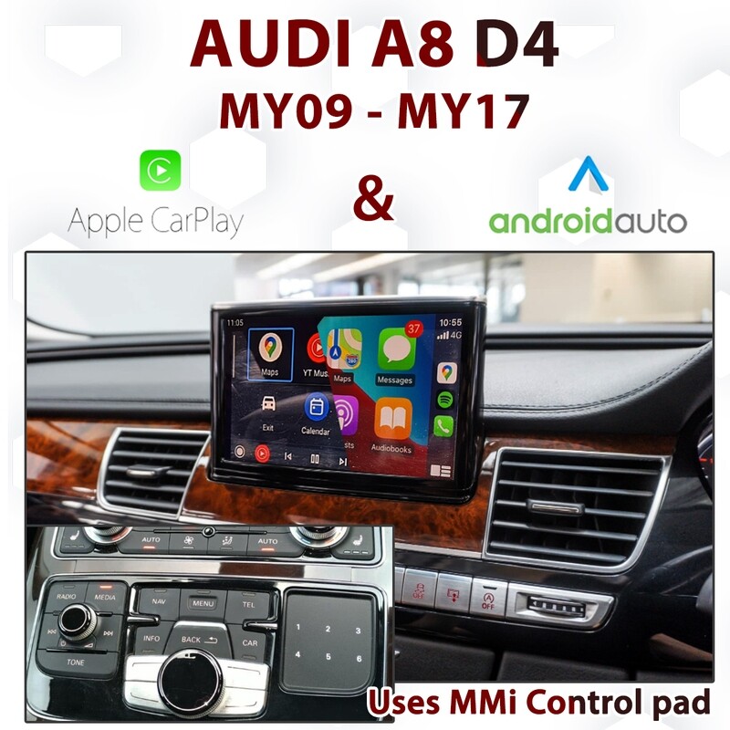 Audi A8 D4 Apple CarPlay &amp; Android Auto – 3G MMI Plus Dial Integration