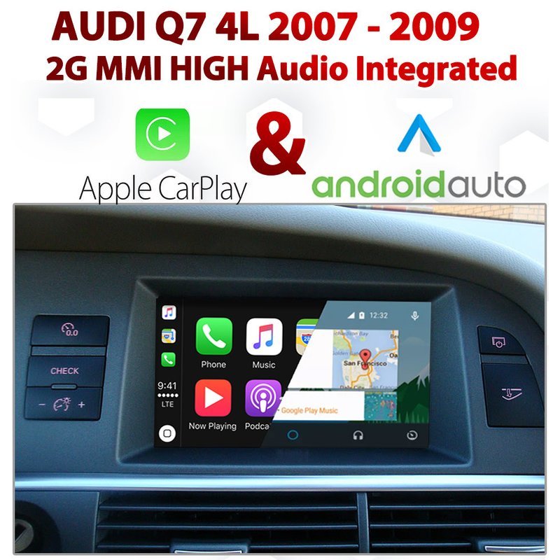 Audi Q7 4L 2007–2009 2G MMI High Apple CarPlay &amp; Android Auto Integration with Touch Overlay