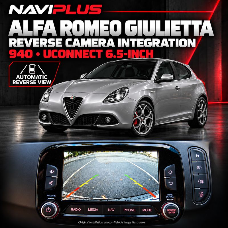 Alfa Romeo Giulietta 940 Reverse Camera Integration Kit | Uconnect 6.5-inch | 2013 Onwards