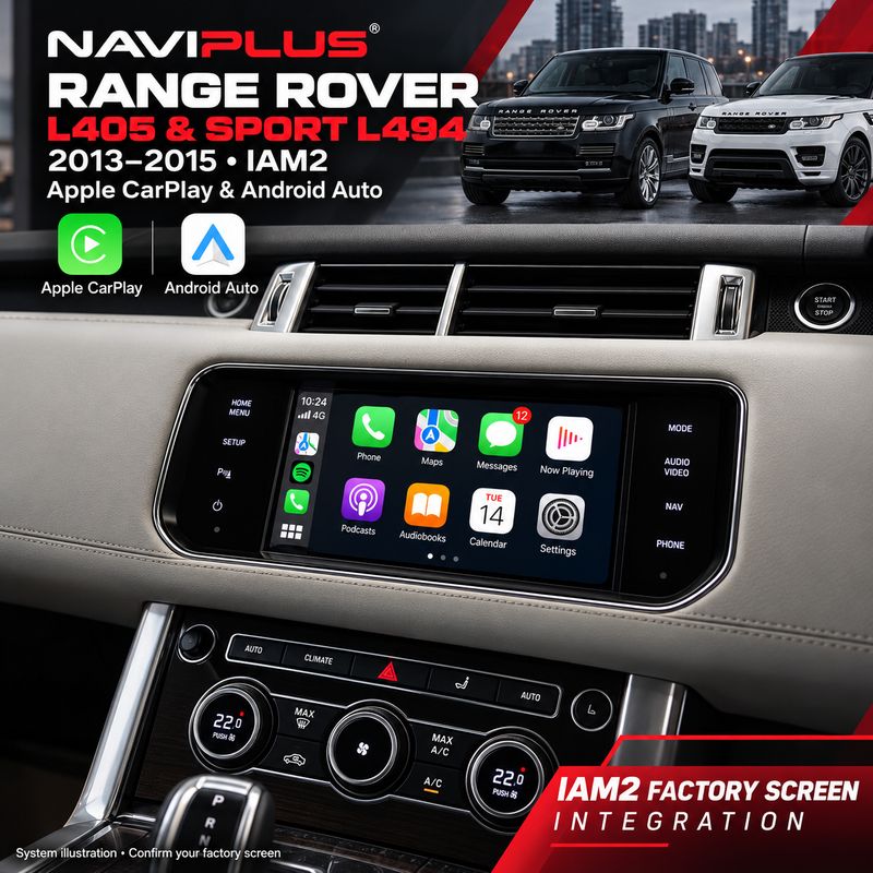 Range Rover L405 &amp; Range Rover Sport L494 IAM2 Apple CarPlay &amp; Android Auto Integration 2013–2015