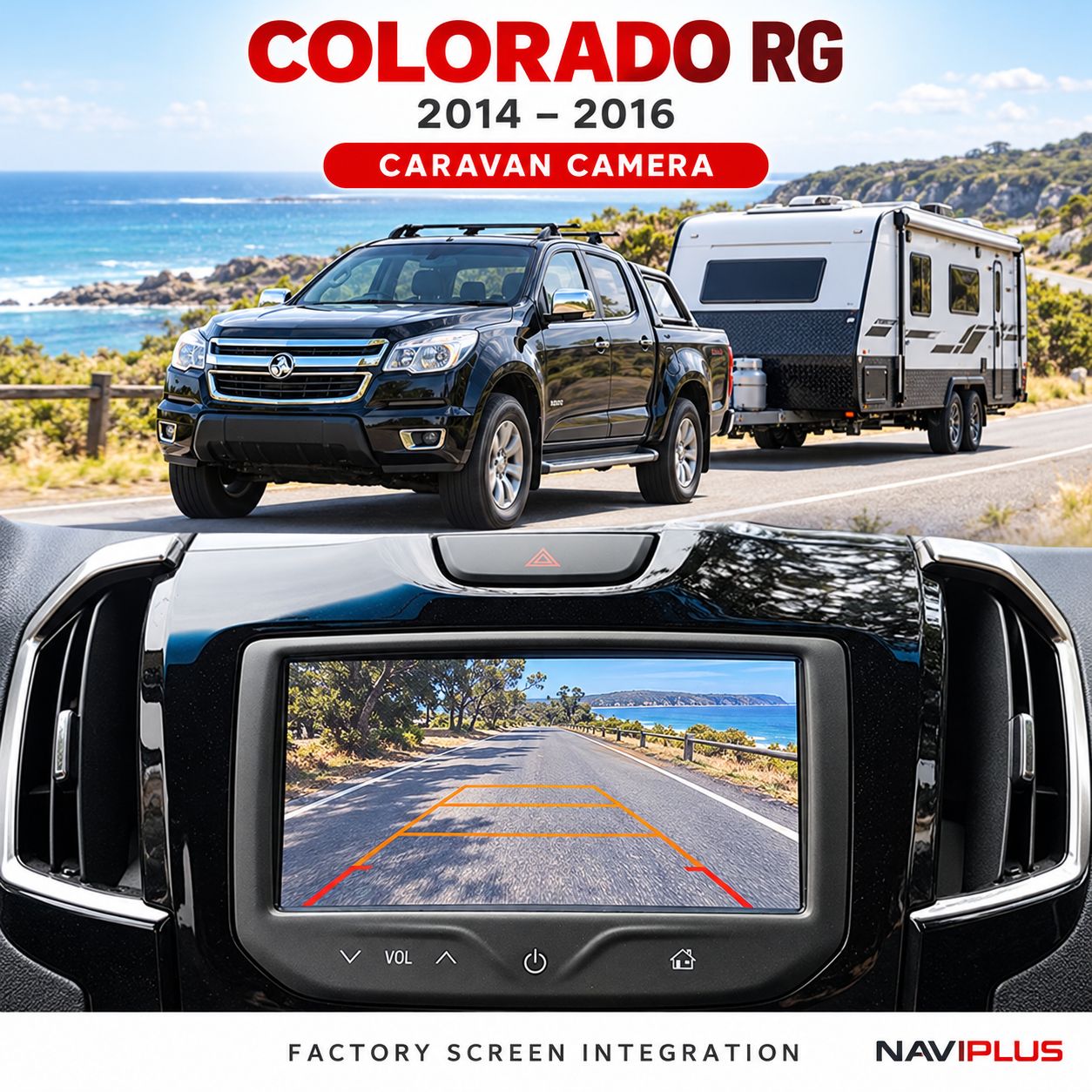 Holden Colorado RG – Towing / Caravan Camera Integration | 2014–2016