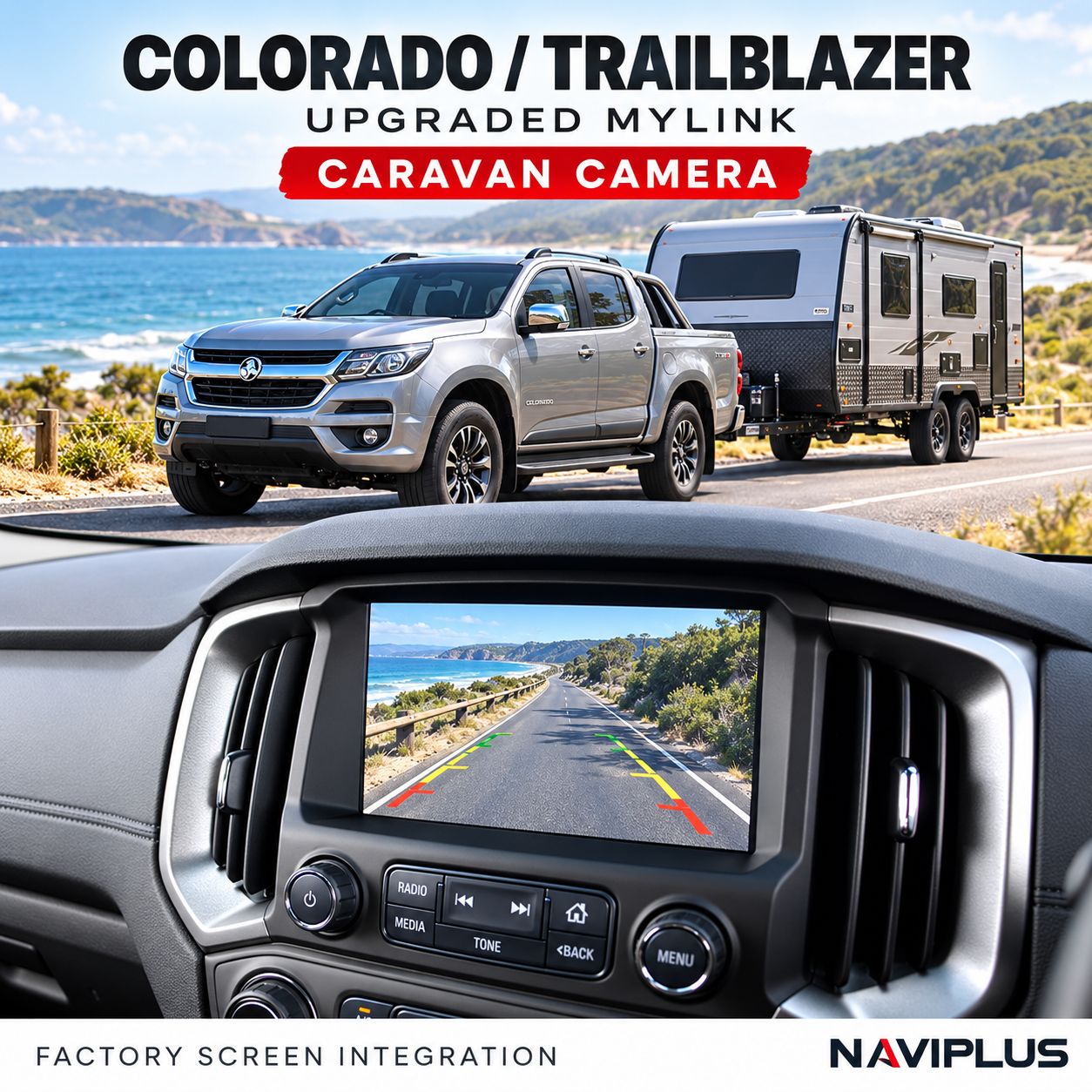 Holden Colorado / Trailblazer – Towing / Caravan Camera Integration | Upgraded MyLink generation