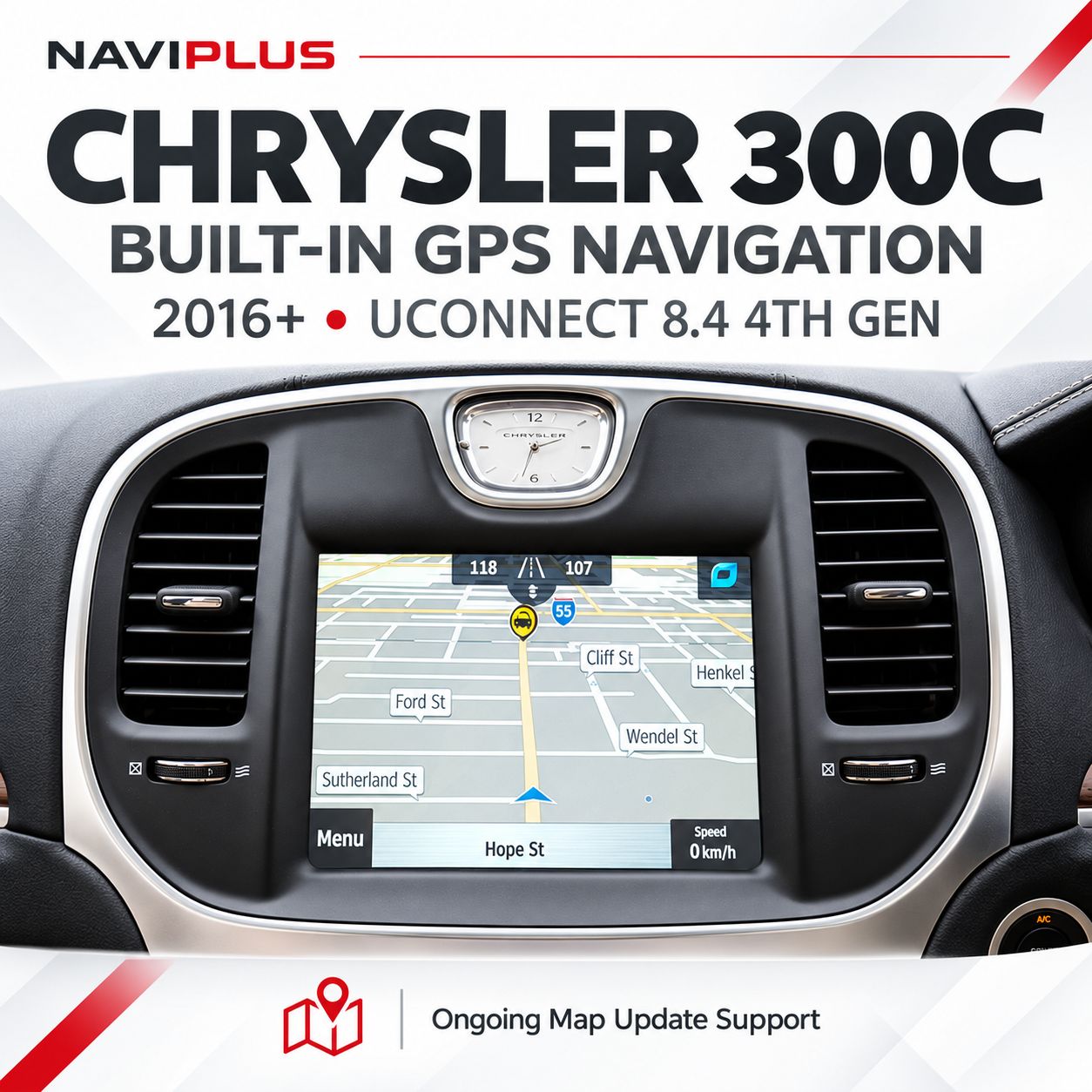 Chrysler 300C UConnect 8.4 4th Gen Built-in GPS Navigation Integration 2016+