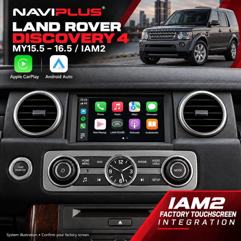 Land Rover Discovery 4 IAM2 Apple CarPlay &amp; Android Auto Integration MY15.5–16.5