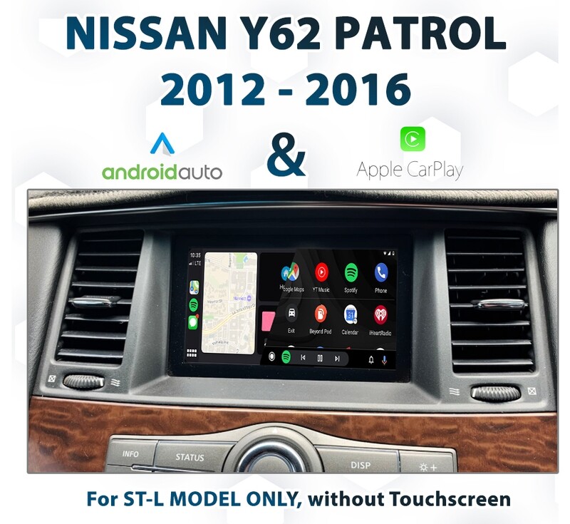 Nissan Y62 Patrol ST-L (2013-2016 models) with Apple CarPlay and Android Auto integration