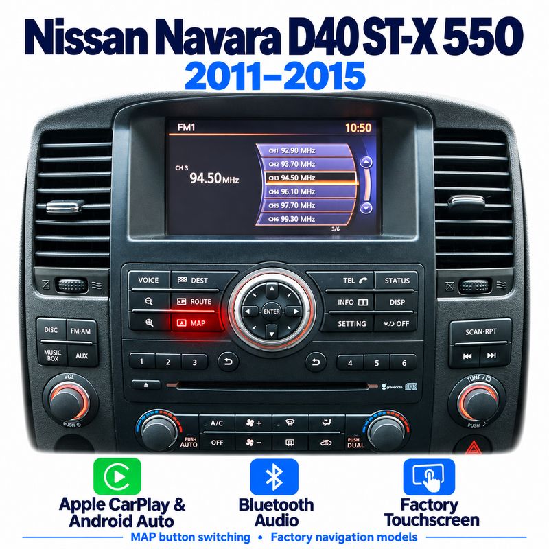 Navara ST-X 550 2011–2015 CarPlay &amp; Android Auto | NAVIPLUS