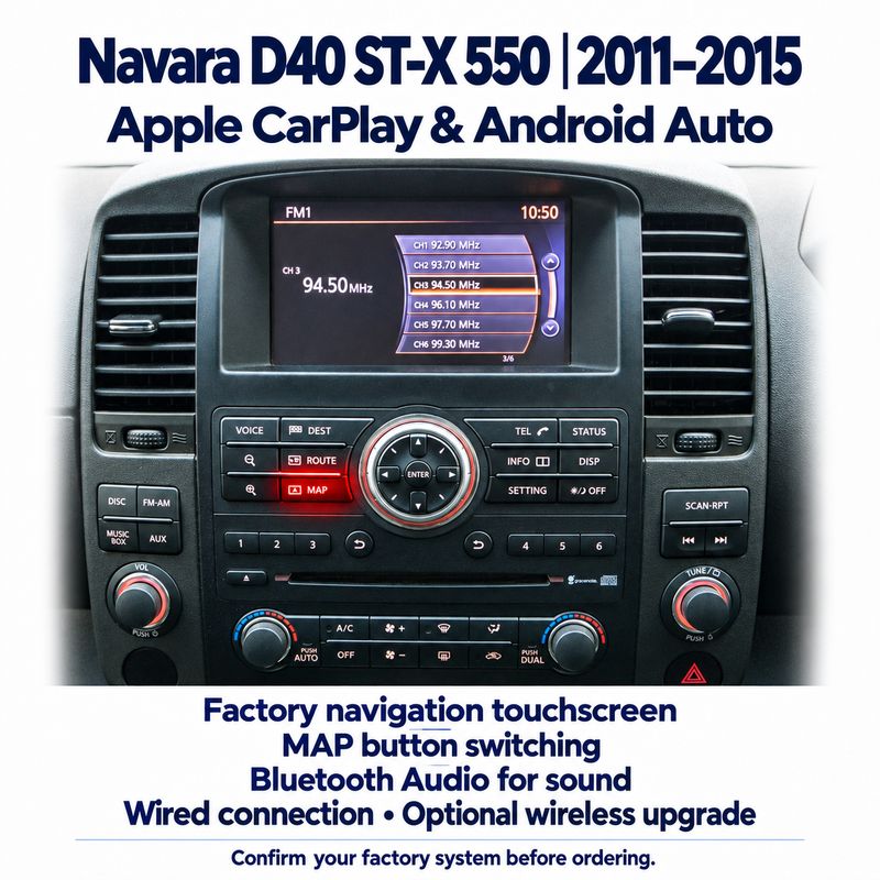 Navara ST-X 550 2011–2015 CarPlay &amp; Android Auto | NAVIPLUS