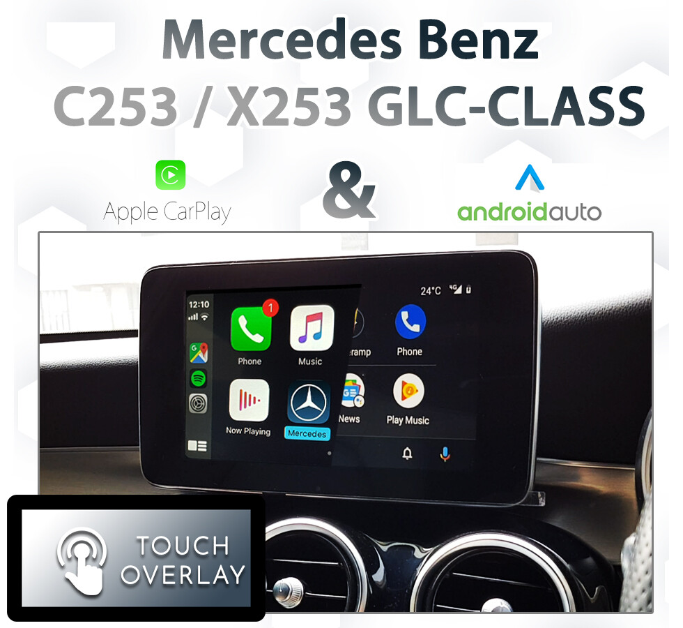 Mercedes-Benz GLC-Class (C253 / X253) with an exclusive Apple CarPlay and Android Auto integration featuring a touchscreen overlay