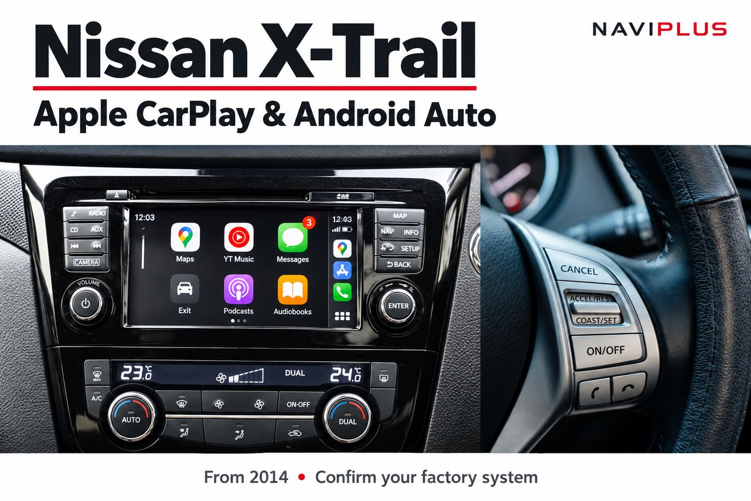 Nissan X-Trail Apple CarPlay &amp; Android Auto Integration | From 2014