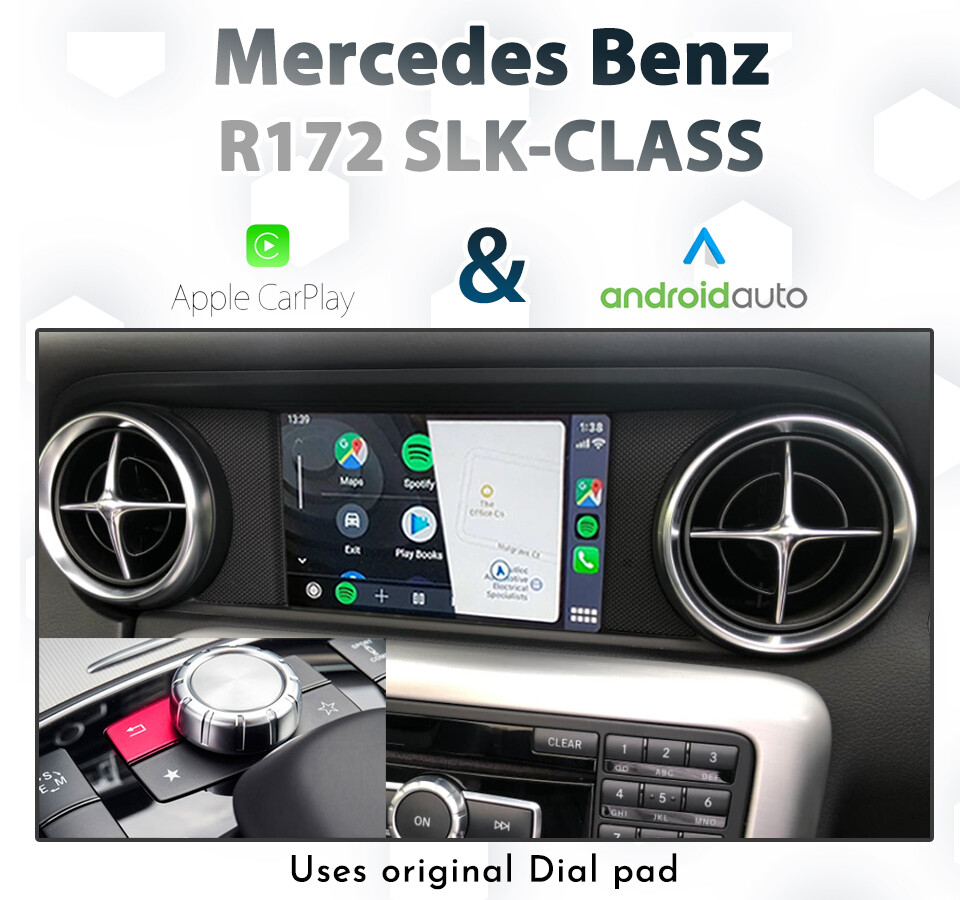 Mercedes-Benz R172 SLK-Class (2011-2015) – NTG4.5 Dial Control Apple CarPlay &amp; Android Auto Integration for Audio20 or COMAND Systems