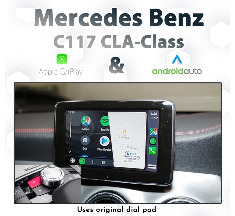 Mercedes-Benz C117 CLA-Class (2013-2015) – NTG4.5 Audio20/COMAND Dial Control Apple CarPlay &amp; Android Auto Integration