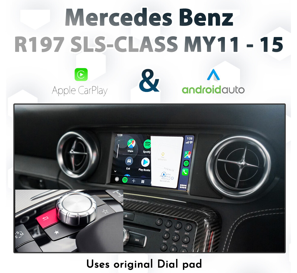Mercedes-Benz SLS-Class (C197/R197, 2011-2015) – NTG4.5 Dial Control Apple CarPlay &amp; Android Auto Integration