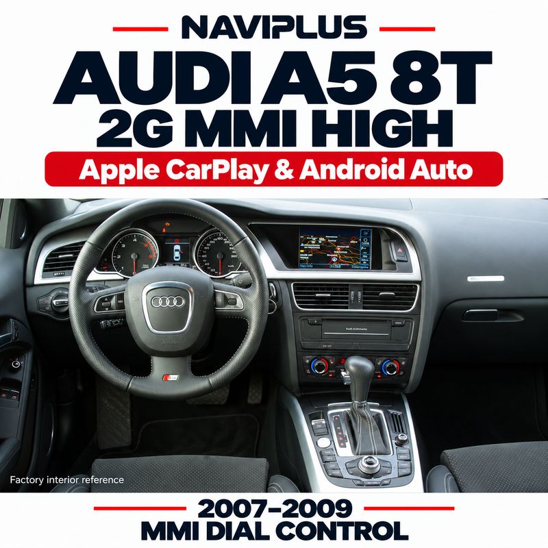 Audi A5 8T 2007–2009 2G MMI High Apple CarPlay &amp; Android Auto Integration