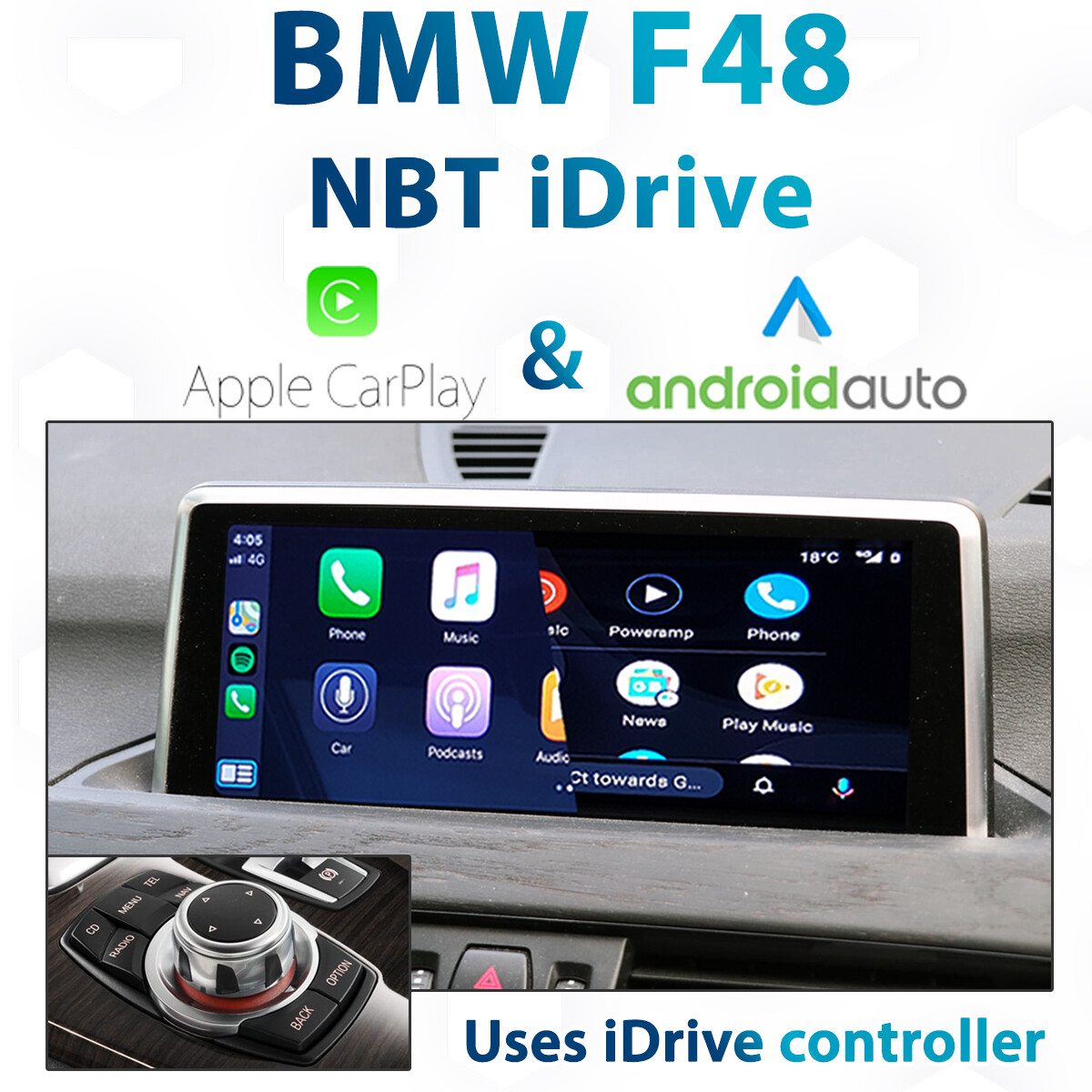 BMW F48 X1 Series -  NBT iDrive Apple CarPlay &amp; Android Auto Integration