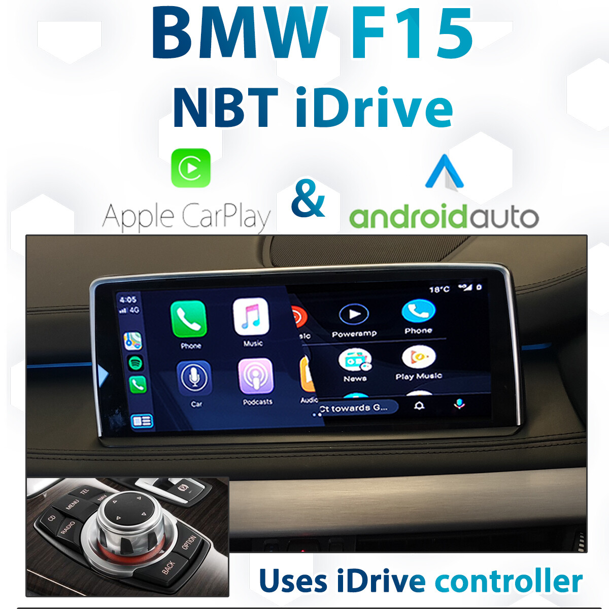 BMW F15 X5 Series -  iDrive NBT Apple CarPlay &amp; Android Auto Integration