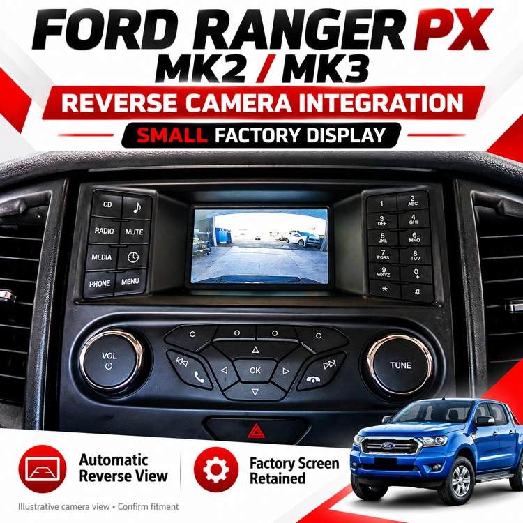 Ford Ranger PX MK2 / MK3 Reverse Camera Integration — Small Factory Display