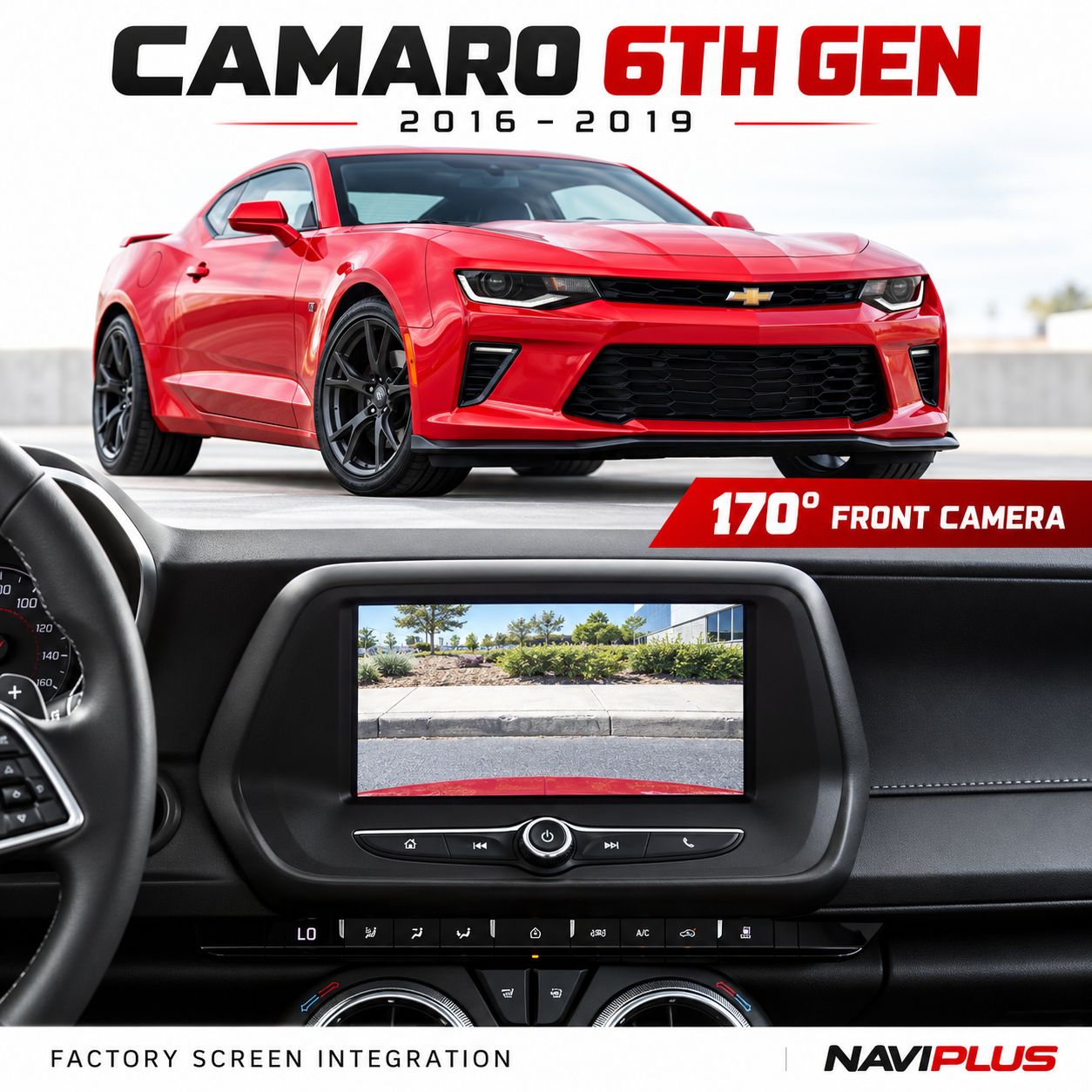 Camaro 6th Gen – 170° Front Camera Integration | 2016–2019