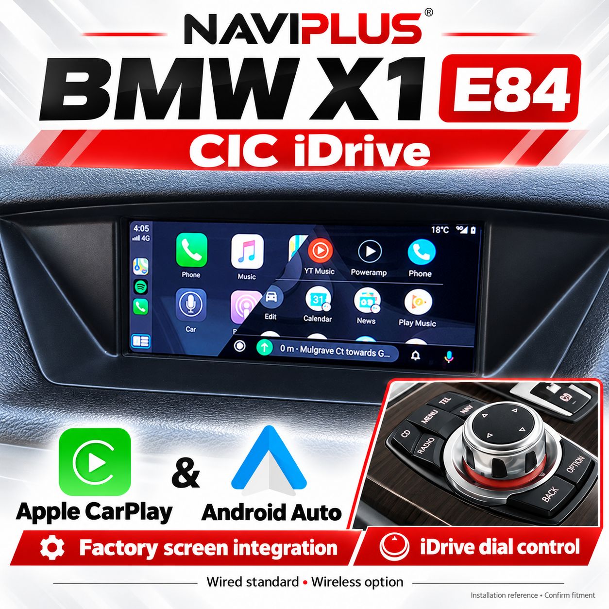 BMW X1 E84 CIC iDrive Apple CarPlay &amp; Android Auto Integration 2009–2014