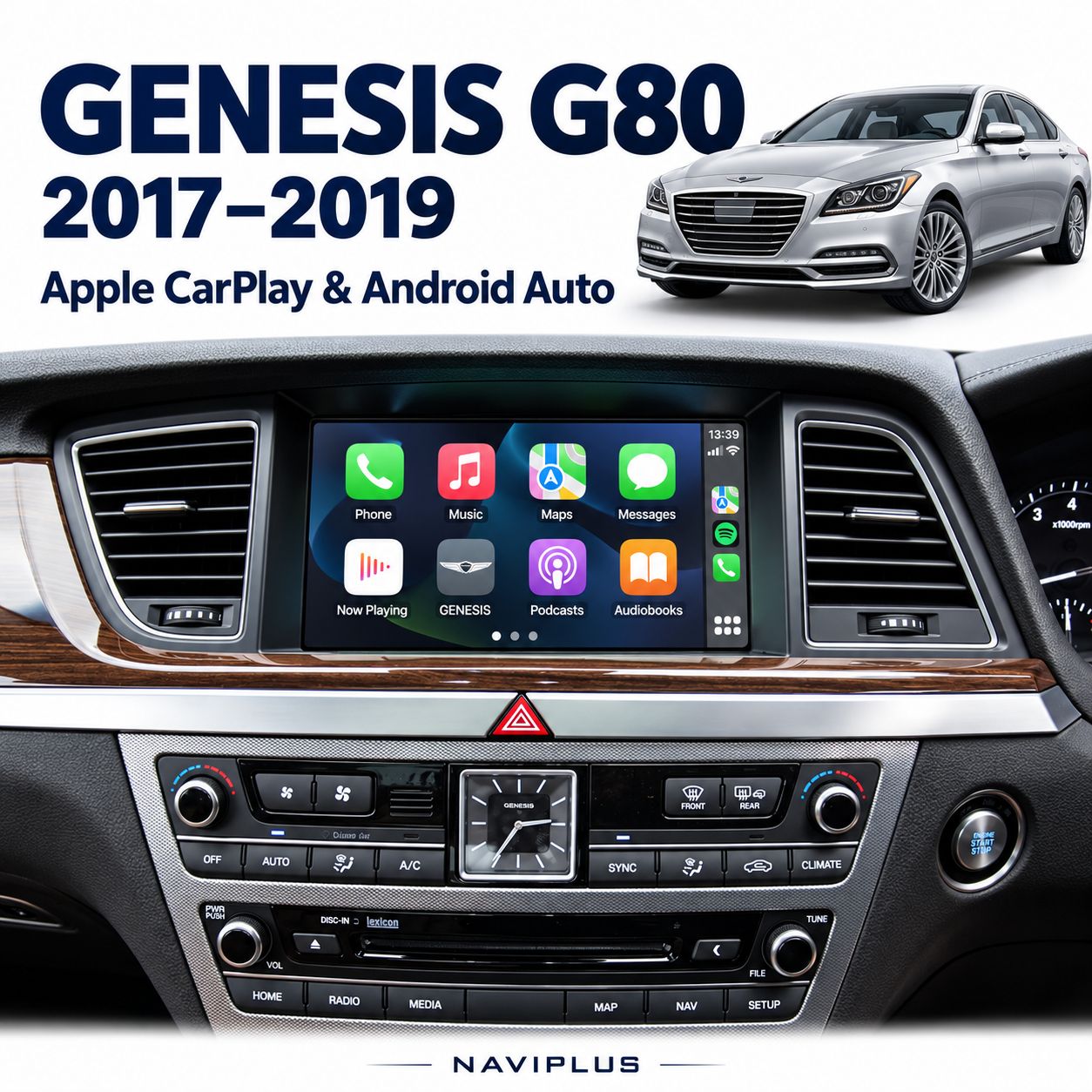 Genesis G80 2017–2019 – Apple CarPlay &amp; Android Auto Integration