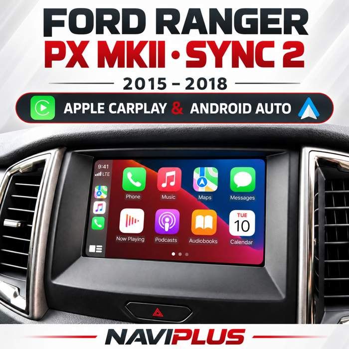 Ford Ranger PX MKII SYNC 2 Wireless Apple CarPlay &amp; Android Auto Integration 2015–2018