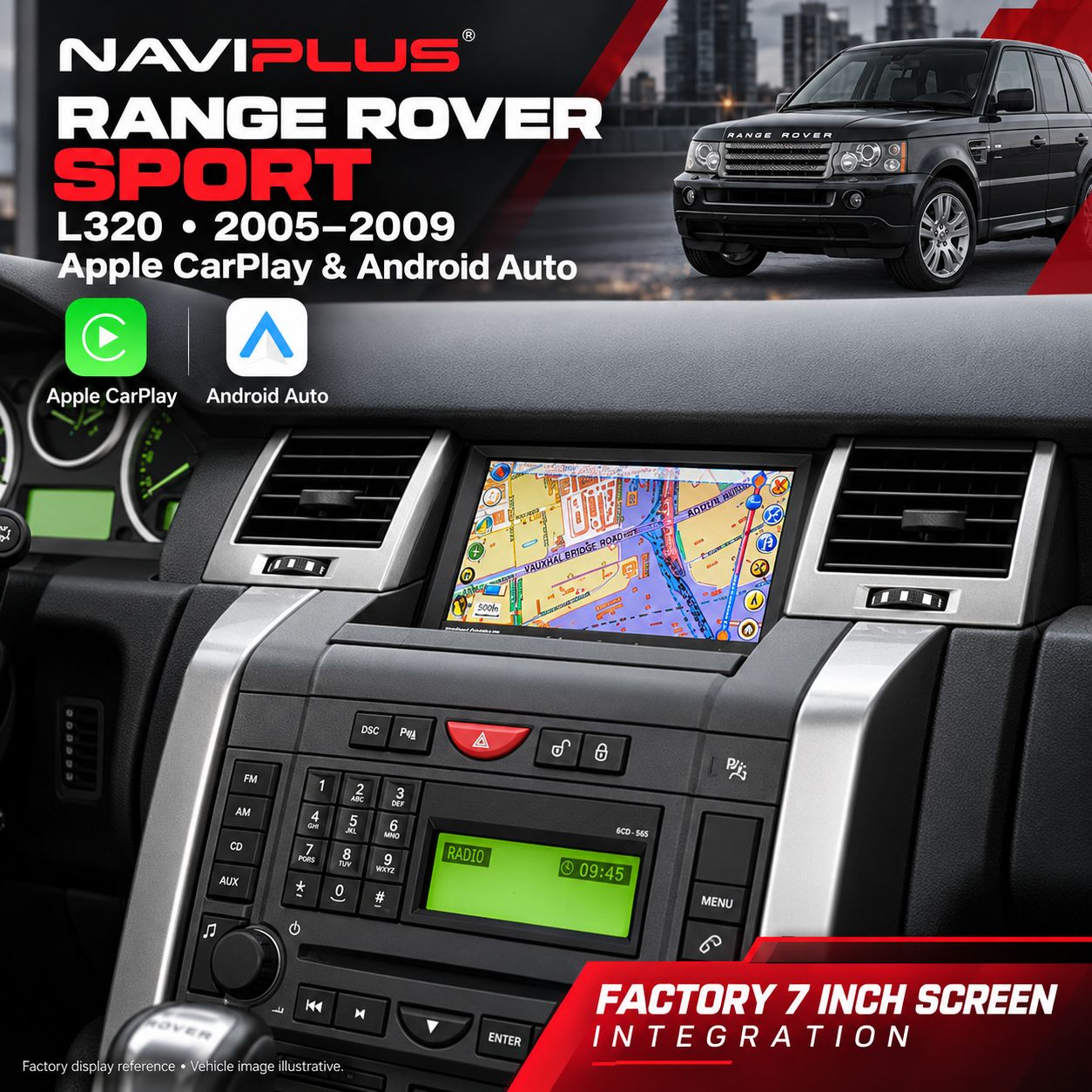 Range Rover Sport L320 Apple CarPlay &amp; Android Auto Integration 2005–2009