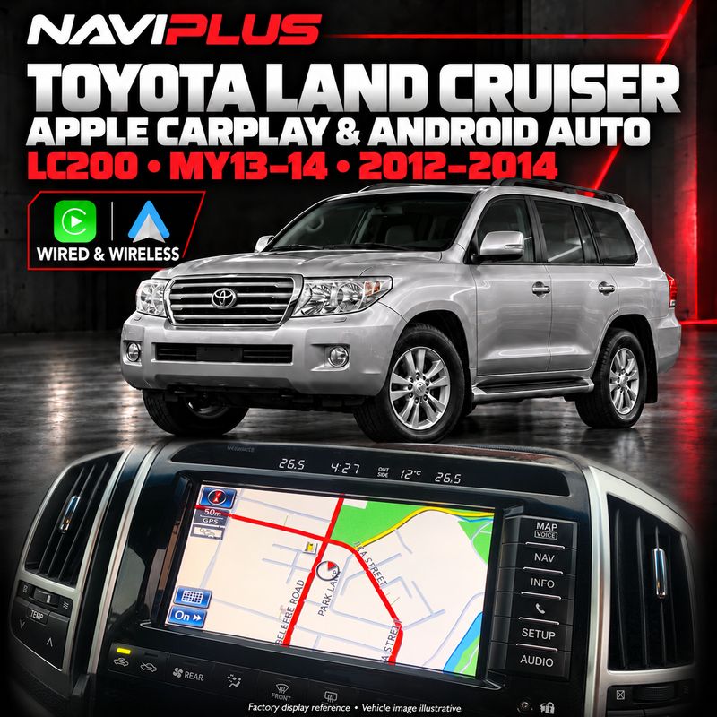 Toyota Land Cruiser LC200 MY13–14 (2012–2014) Apple CarPlay &amp; Android Auto Integration