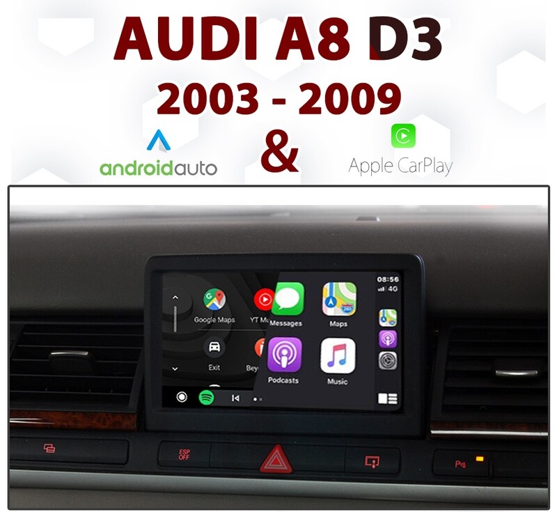 Audi A8 D3 2003–2009 2G MMI High Apple CarPlay &amp; Android Auto Integration
