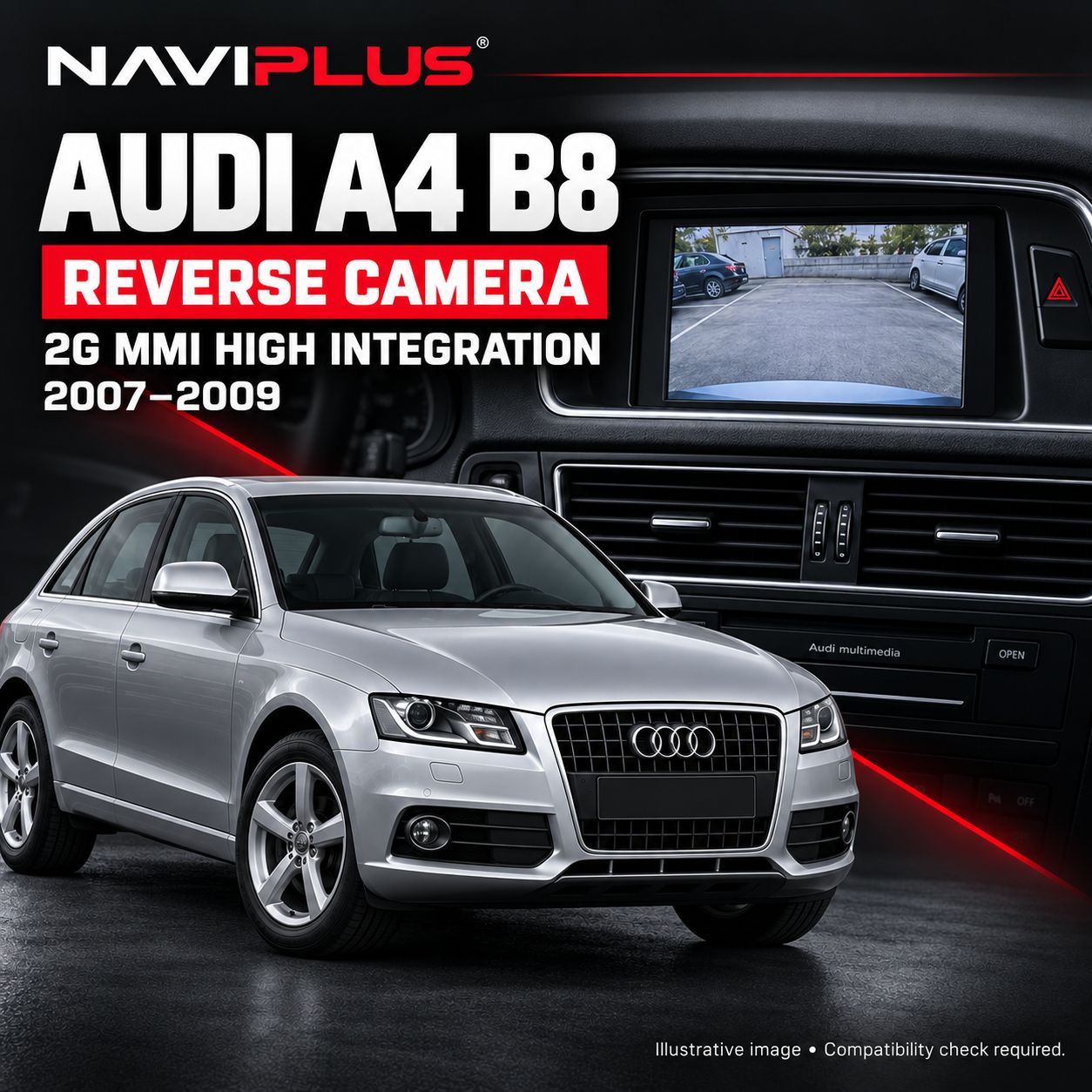 Audi A4 B8 2G MMI High Reverse Camera Integration 2007–2009