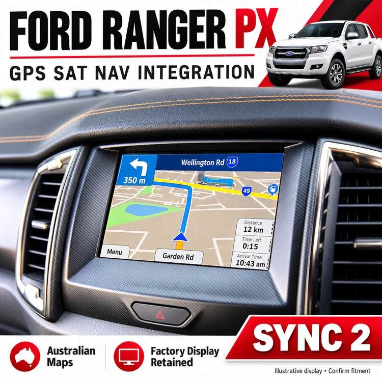 Ford Ranger PX SYNC 2 GPS Sat Nav Integration — Australian Maps