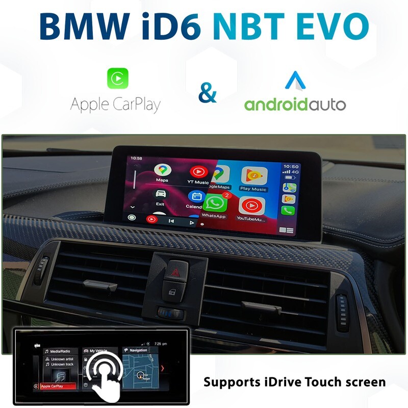 Apple CarPlay &amp; Android Auto Integration for BMW NBT EVO ID6 Touchscreen System
