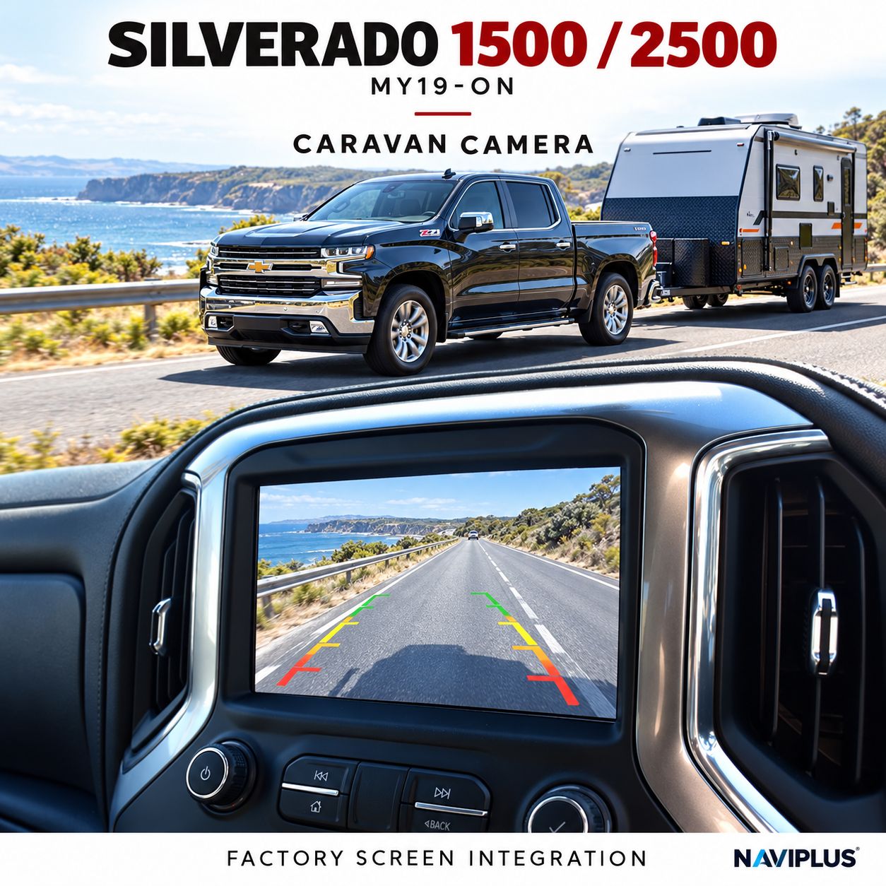 Chevrolet Silverado 1500 / 2500 – Towing / Caravan Camera Integration | MY19-on generation